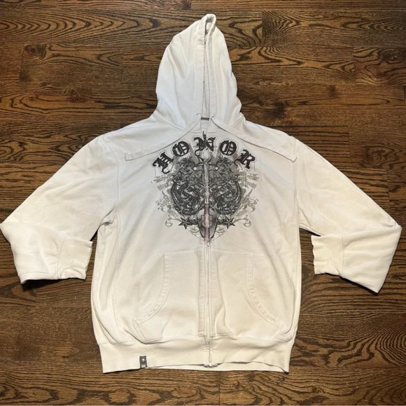 LL Cool J Hoodie Mens M Y2K Hip Hop Streetwear Sweatshirt Skater Zip Urban - Picture 1 of 13